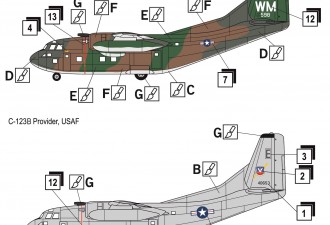 Макети  C-123B/K "Provider" military transporter