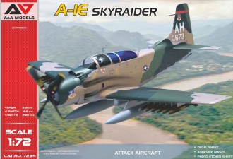 Scale model  A-1E "SkyRaider" strike aircraft (USAF)