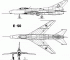 Scale model Ye-50 experimental interceptor with rocket engine